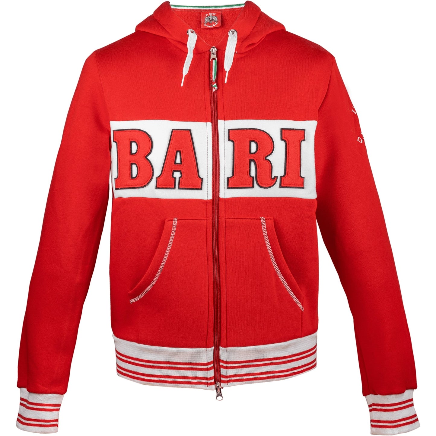 La Bari - Felpa da stadio con ricamo, zip e cappuccio - LABARI.SHOP