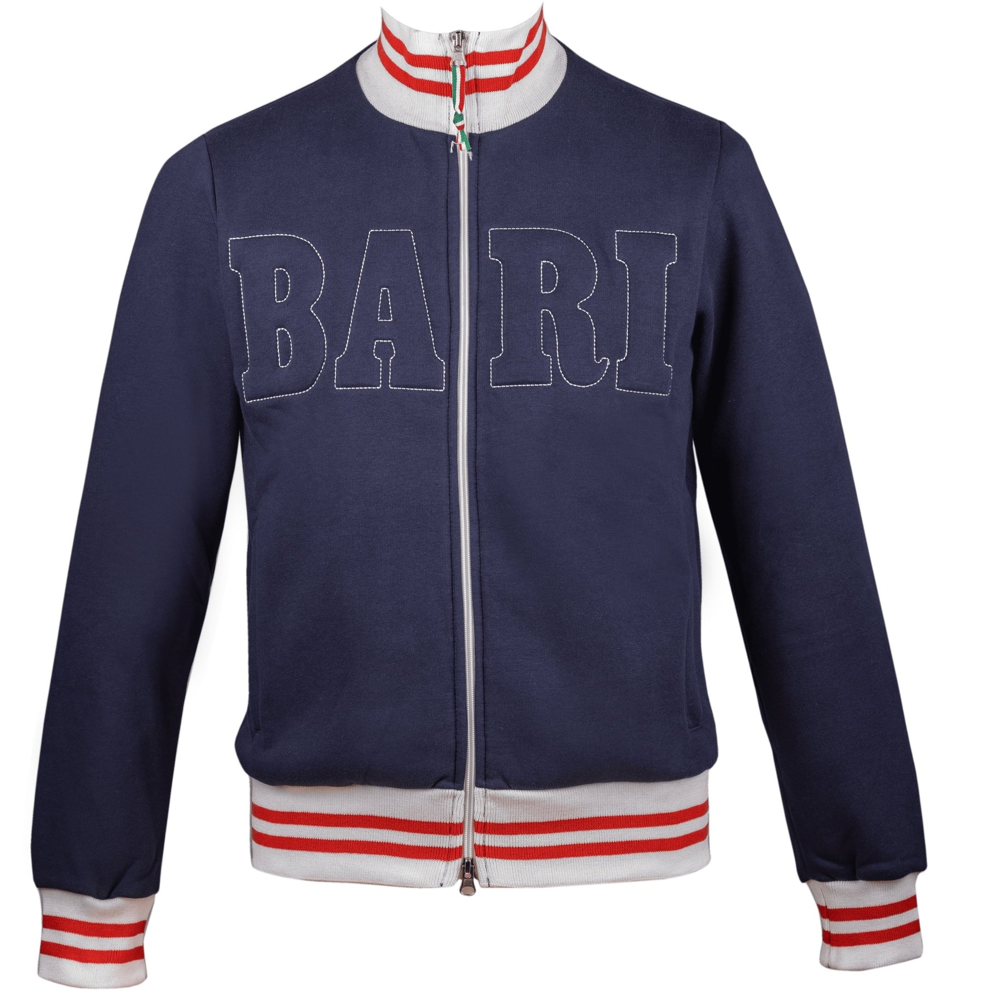La Bari - Felpa da stadio zip con ricamo - LABARI.SHOP