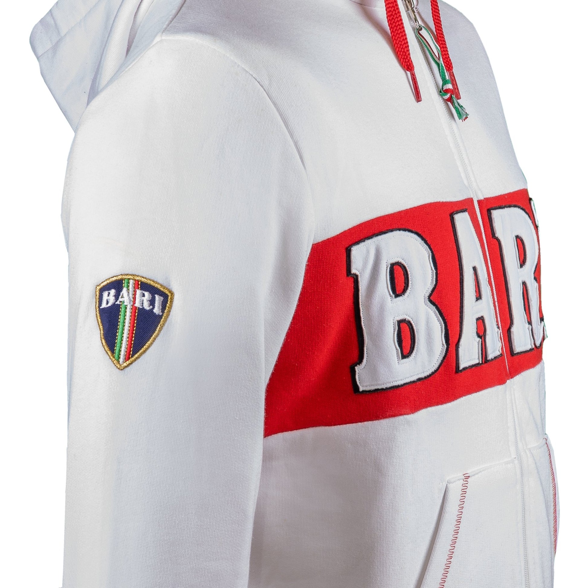 La Bari - Felpa da stadio con ricamo, zip e cappuccio - LABARI.SHOP